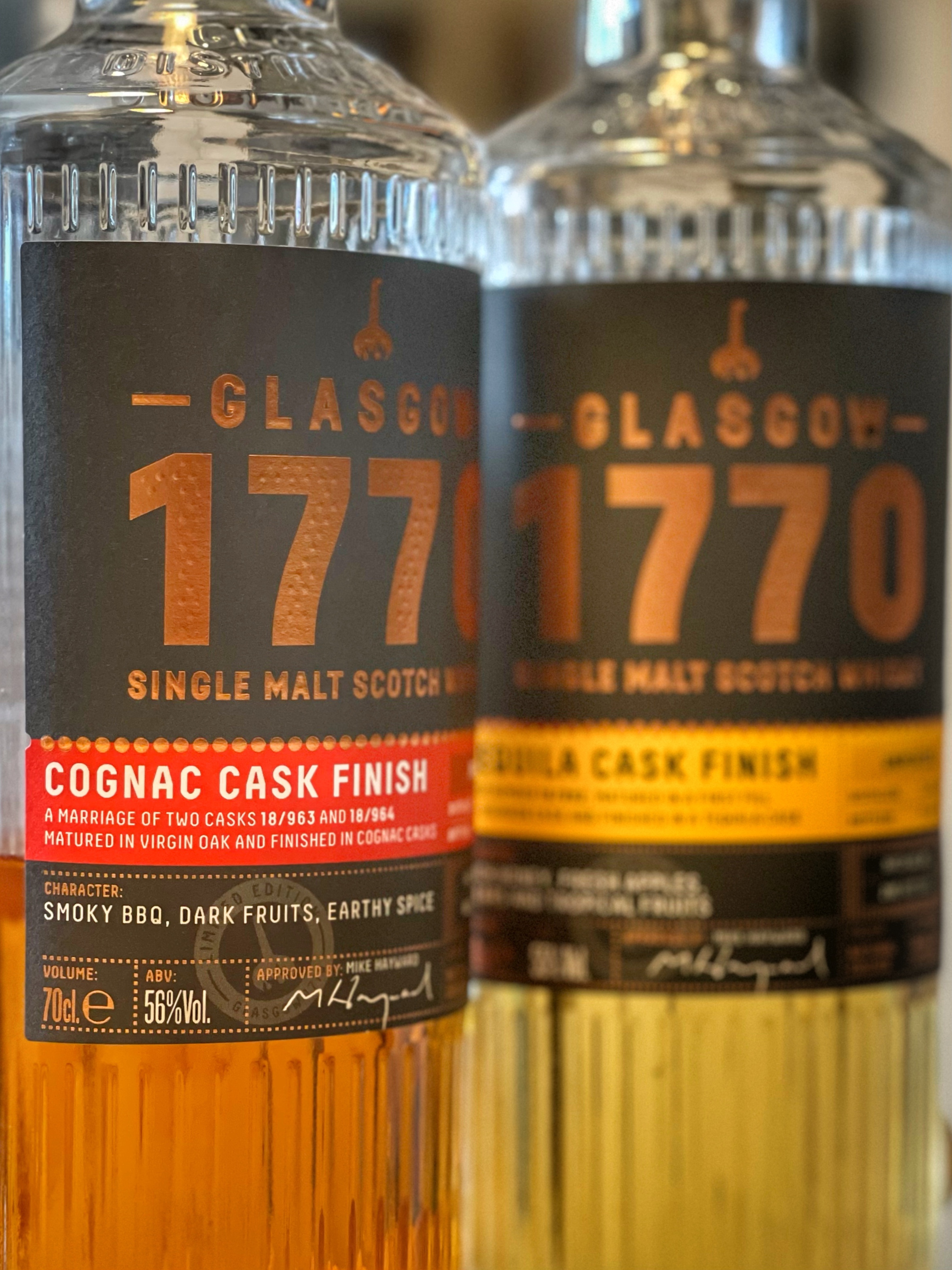 Glasgow 1770 Special Editions (Tequila & Cognac Cask Finishes)